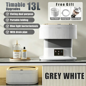 13L Foldable Portable Mini Washing Machine Blue Light Sterilizing Small Washer for Underwear Socks and Baby Clothes