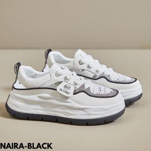 SEPATU SNEAKERS WANITA DESAIN ELEGANT KOREA AUTUMN STYLE BAHAN PU IMPORT NAIRA