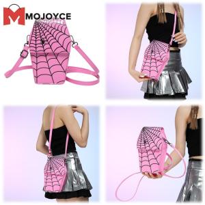 MOJOYCE Chic Gothic Coffin Crossbody Bag for Women in Black PU Leather Stylish for Night Events and Halloween
