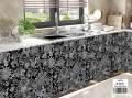 Black grey kitchen sink curtain 1 Lababo sink curtain lower half Kurtina cotton 70cm * 150cm Kurtina sa Lababo. 