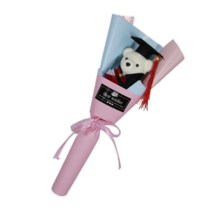 SHIRUI Bó hoa trang trí Bó hoa gấu Đồ chơi nhồi bông Quà tặng tốt nghiệp Gấu hoạt hình đáng yêu  Ngày Valentine Bó hoa động vật