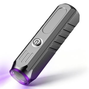 365nm UV LED Flashlight Rechargeable Black LightUrine Detector Scorpion Finder Resin Curing Lamp Aluminum Alloy Wood Lamp Detection Money Authenticator Bed Bug Finder