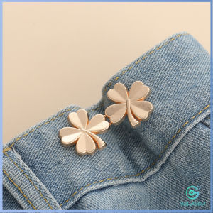 Yolanda ตะขอกางเกง ชุดกระดุมโลหะ ปรับระดับได้ โ Pants button