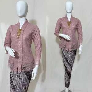 Naily kebaya - Setelan kebaya floy brokat renda mix rok plisket