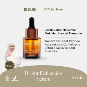 Amura Bright Enhancing Serum with Tranexamic Acid-Peptide untuk membantu Kulit Dewasa lebih Cerah & membantu Regenerasi Kulit 20Ml BPOM