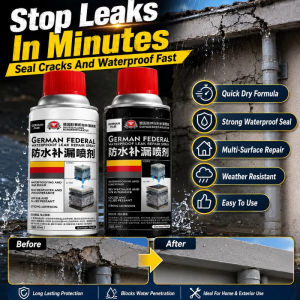 Germany Imported Powerful Waterproof Sealant Spray Leak Repair Adhesive Sealant Roof Concrete Wall Pipe Bathroom Balcony Waterproof Coating Maintenance Repair Tool