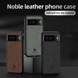 Shockproof Leather Built-in Magnet Plate Matte Case For Google Pixel 7A 8 9 Pro 8A 7 6 Slim Phone Funda With 1PS Tempered Glass