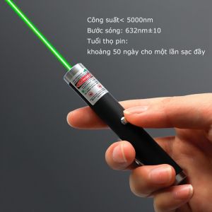 Đèn laze - đèn pin laser chiếu xa hàng kilomet - Đèn lazer dạy học - Cáp sạc miễn phí ALLIN