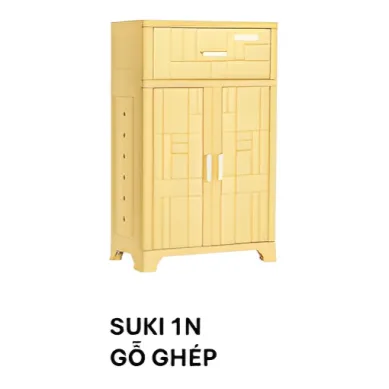 Tủ giày dép SUKI 2 Cánh-1Ngăn thiết kế kệ giày dép có ngăn kéo tủ cửa cánh chống bám bụi cứng cáp màu sắc décor tủ nhựa Duy Tân