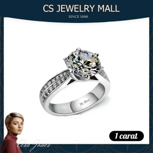 (เพชรแท้ 100%) CS JEWELRY ราชินีสตาร์ไลท์เพชรแหวน แหวนเงินแท้ S925 แหวนเพชร แหวนเพชร แท้ แหวนเพชรไม่ลอก รวมใบรับรอง GRA และกล่อง