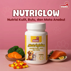 NOVAMOS Suplement Vitamin Bulu Kulit dan Mata Kucing dan Anjing isi 30 PCS