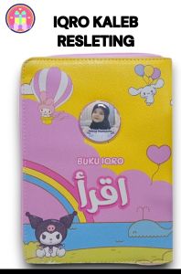 IQRO Sleting Milenial QR Code Full Color Gratis Custom Nama dan Foto Iqro Kaleb Resleting Zipper Souvenir Kado Ulang Tahun Anak