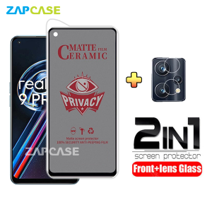 PAKET 2in1 Anti Gores Layar Privacy Realme 9 Pro Plus Free Tempered Glass Camera Lens