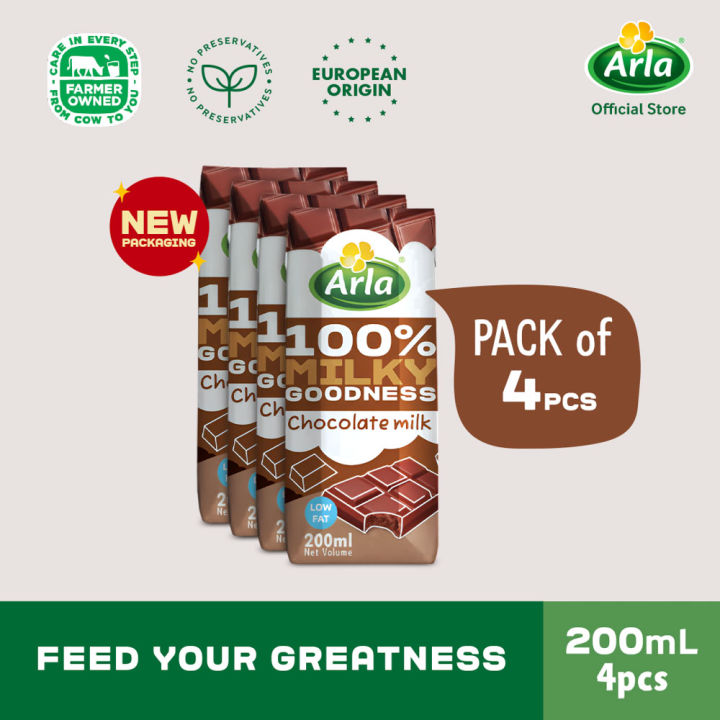 Arla Small Arla Chocolate Milk 200ml 4-Pack (Expiry Date: July 17, 2025) | Lazada PH