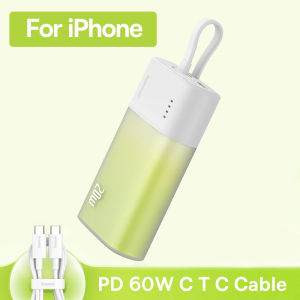 💎✅SG READY STOCK💎Baseus Portable 20W Power Bank 5200mAh PD Fast Charging Powerbank Battery Charger Built-in Cable For iPhone 14 13 12 11 pro Max
