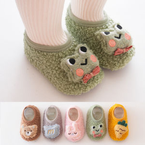Thickened Green Frog Baby Floor Socks Baby Toddler Shoes Sock Shoes Non-Slip Soft Bottom Cartoon Early Education Baby Shoes h260929