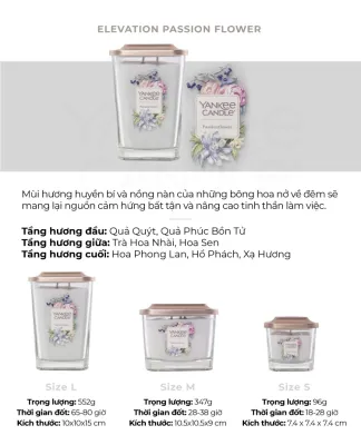 Nến thơm Sáp đậu nành Elevation CHÍNH HÃNG Yankee Candle - Size S 96g (nhiều mùi)