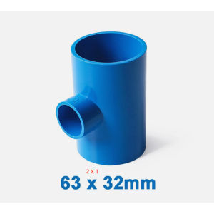 Pvc Blue Tee Reducer 1/2 to 2inch Waterline Fittings Various Sizes 3/4"X1/2" to 2"X1 1/2"
