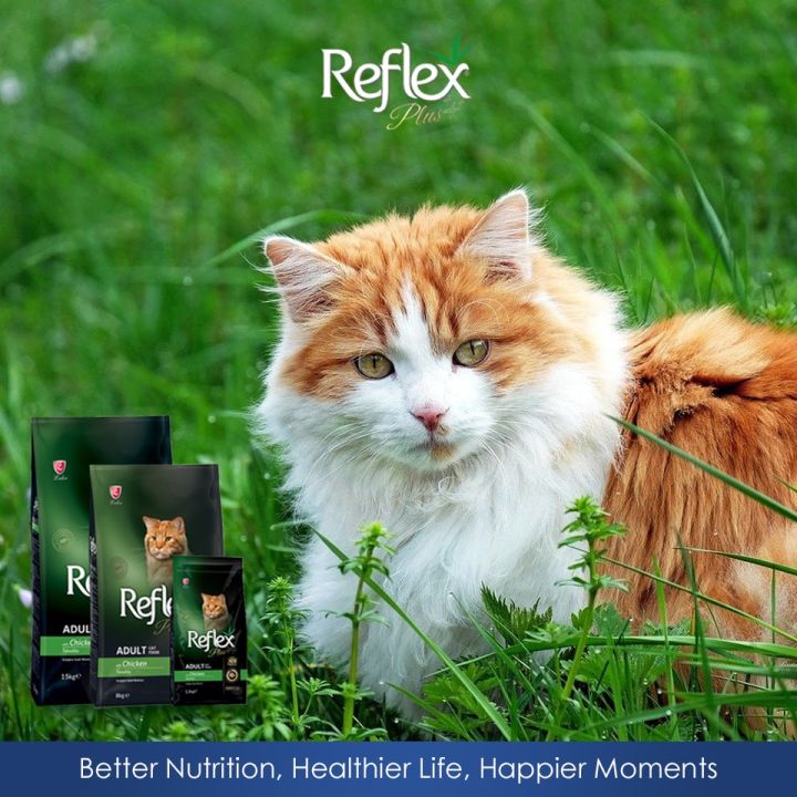 1.5kg REFLEX PLUS +++ Adult Cat Food with Chicken Made in Turkey Lazada