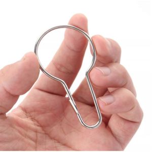 Metal Gourd Type Hook C Ring with Lock Gourd Type Hook for Shower Curtain Organizer Bathroom Tools