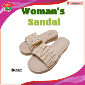 Womens Fashion Sandal Ruched Strap Platform Slippers Anti-Slip Casual Comfortable Sandals Size 36-41