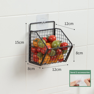 1/2/3 Grids Kitchen Wall Mounted Storage Rack Onion Ginger Seasoning Storager Basket Household Kitchen Shelf Garlic Storage Shelving