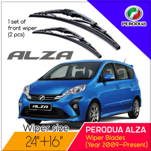 Perodua Alza Aruz Kenari Car Windshield Front Wiper Blades Year 2000-Present 24in+16in 22in+16in 18in+16in