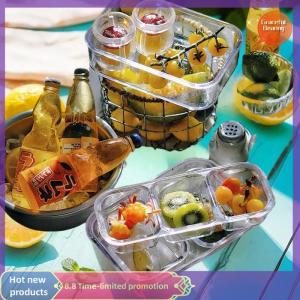 Graceful 1 Set Kitchen Storage Box Tableware Decoration 1 6 Dollhouse Mini Fresh Keeping Box Lunch Box Model Miniature Vegetable Preparation Plate