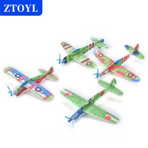 [COD]🔥🔥🔥ZTOYL 12PCS Set Foam Glider Prop Flying Gliders Plane Aeroplane Kids Children DIY Toys