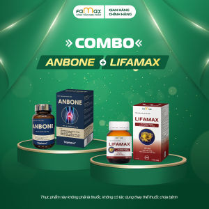 Combo Lifamax + Anbone 30 viên TPBVSK - Hỗ trợ giải độc gan mát gan tăng dịch khớp giảm đau khớp