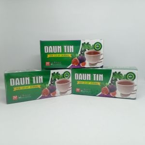 Teh celup Herbal DAUN TIN Bantu Mencegah Diabetes Wasir dan Gangguan Pernafasan. isi 20 celup