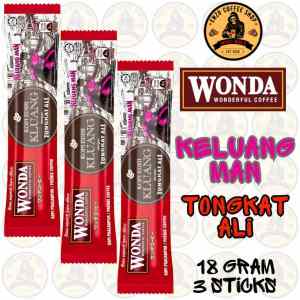 Wonda Wonderful Coffee Keluang Man Tongkat Ali 3 in 1 Instant Coffee Drink 18 Gram 15 Sticks