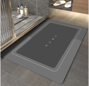 New Stylish Diatom Mud Bathroom Mat Instant Dry Water Absorbent Anti-slip Floor Carpet Rug Mat