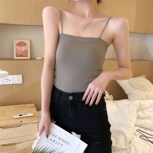 VCH Soft Sleeveless Thickening Plush Cold-proof Spaghetti Strap Autumn Women Thermal Underwear Tops Warm Camisole Tank