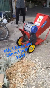 Máy Băm Cành CâyTàu DừaVỏ Trái Dừa Gắn Mô Tơ 3KW Lõi Đồng 100%