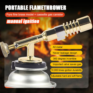 Auto Ignition Adjustable Flame Butane Torch 1300°C High Temp 360 Rotation Cooking Welding Soldering Thawing Portable Reusable Gas Nozzle