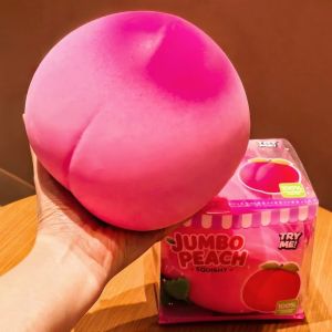 JAYQQ Fruit Shape Peach Stress Relief Toy Soft 15cm Extra Large Big Anti-stress Squeeze Big Fruit Shape Toy for Adults Kids