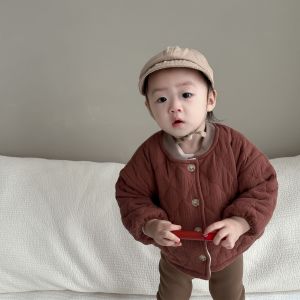 Toddler Autumn and Winter Clothes Korean Style Childrens Clothing Childrens Fleece Jacket Baby Winter Outwear Thick Cotton Coat for Babies