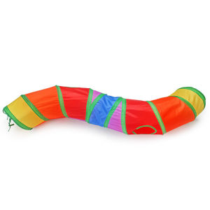 【Ready Stock】Foldable Pet Toy Dog Toy Cat Toy Pet Tunnel Dog Cat Tunnel Collapsible Practical Funny Toy Indoor Outdoor Toy Rainbow tunnel for pets