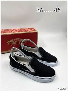 รุ่นVan-Old รองเท้าผ้าใบ ผ้าแคนวาส สีดำ ทรงคลาสสิค Sz.36-45 Eu พร้อมส่ง มีเก็บปลายทาง จัดส่งเร็ว MTB003