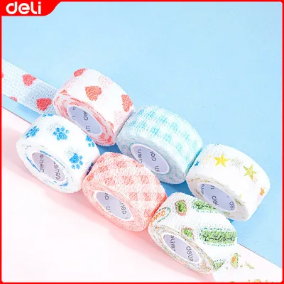 Deli self-adhesive finger protection tape 25mmx4m (mixed) (1 roll/bag) 30600