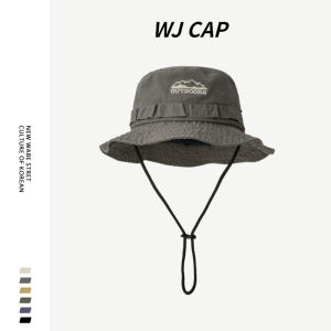 【WJ】ชายและหญิงคู่รักกลางแจ้งแฟชั่นล้างหม้อวินเทจหมวก จดหมายท่องเที่ยวปักหมวกตกปลาแดด