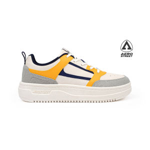 Aerostreet 37-44 Brooklyn Natural Kuning Navy - Sepatu Sneakers Casual Sport