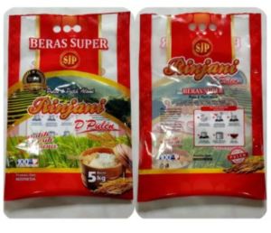 Plastik Kemasan Beras 5kg Sablon bahan Nylon + lldpe (isi 100 Pcs)