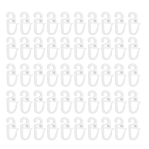 50Pcs S Shape Curtain Rails Gliders Hooks Sliders Clip Set for Easy Glides and Stability In Bedroom and Living Room