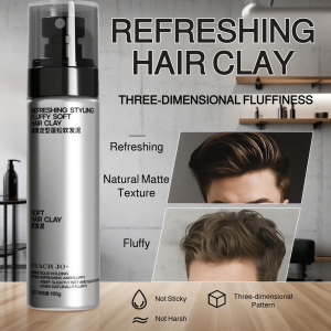 Mens Refreshing And Fluffy Soft Hair Mud Mens Soft Hair Balm Natural Styling Refreshing Matte Fluffy Soft Hair Mud