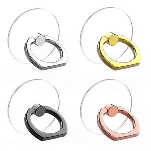P-CUTE Transparent Luxury Support Socket 360 Rotation Stand Finger Ring Holder Clear Bracket Phone Mount
