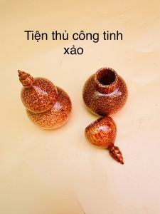 Hủ tăm mỹ nghệ hủ tăm trưng bày hình hồ lô PHÚC HƯNG PHÁT SG kích thước 11cmx5cm