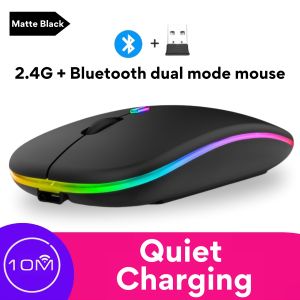 2.4Ghz Wireless Rechargeable Bluetooth Mouse Multi-color & silent design suitable for PC Laptop