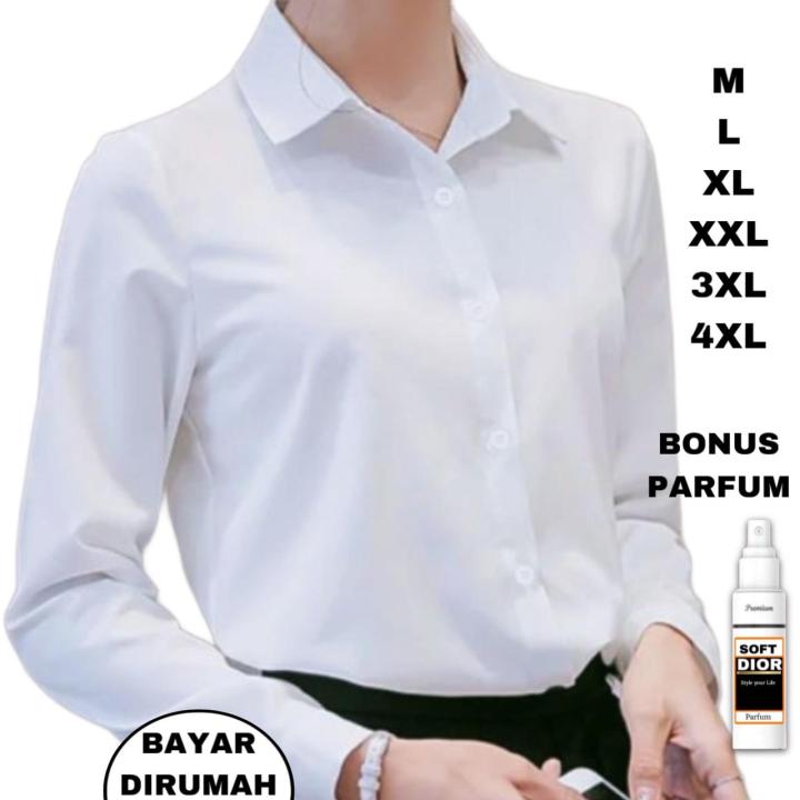 Kemeja Lengan Panjang Zoella White Navy main image 1